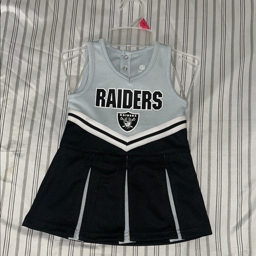 NFL Raiders Kids Cheer Dress - Black and Gray